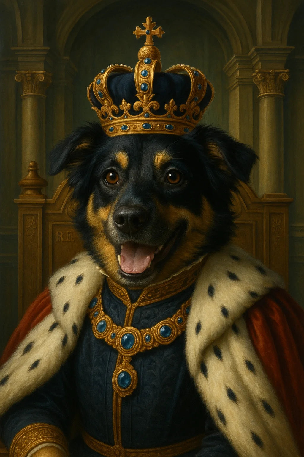 Dog test portrait