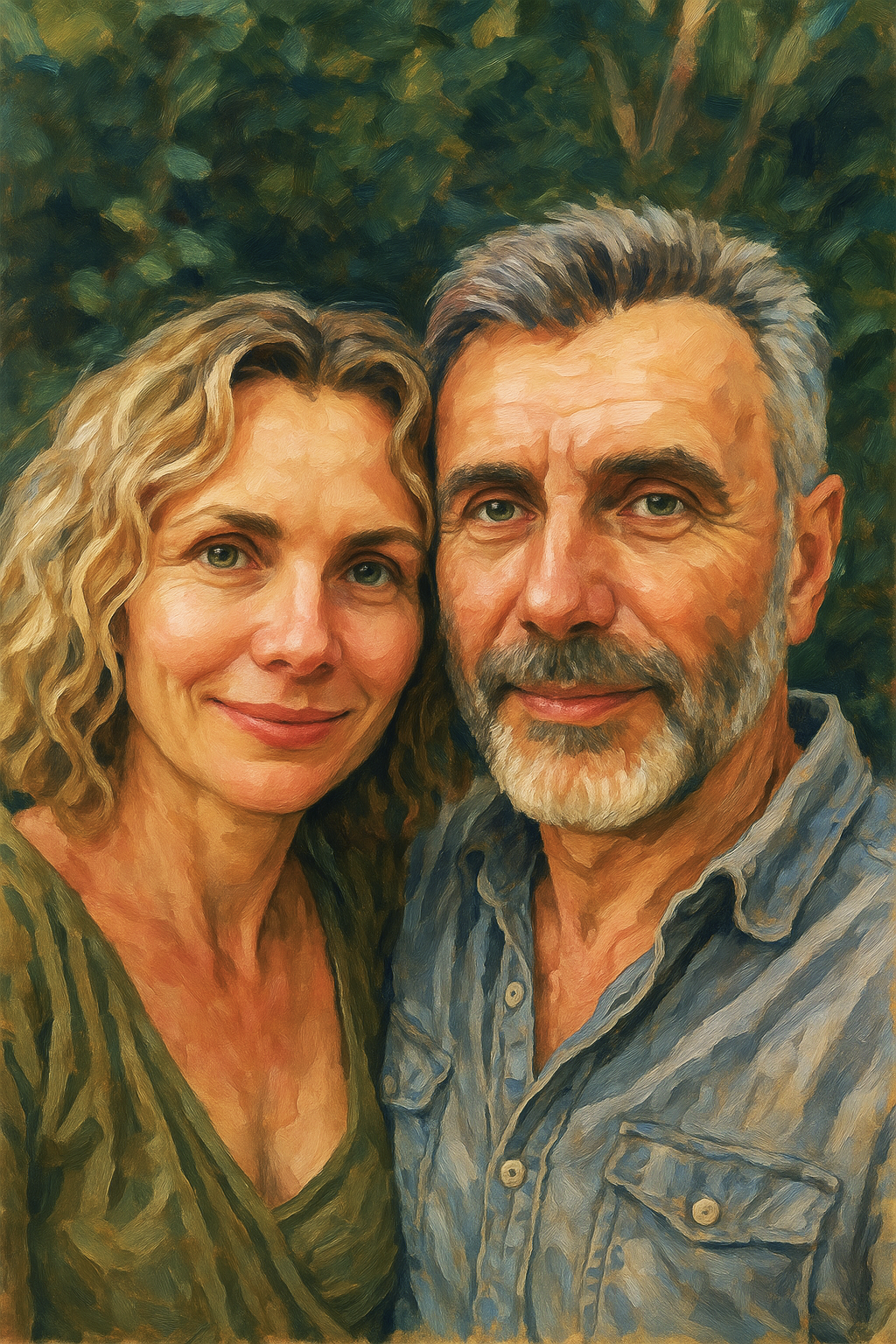 Painted test portrait