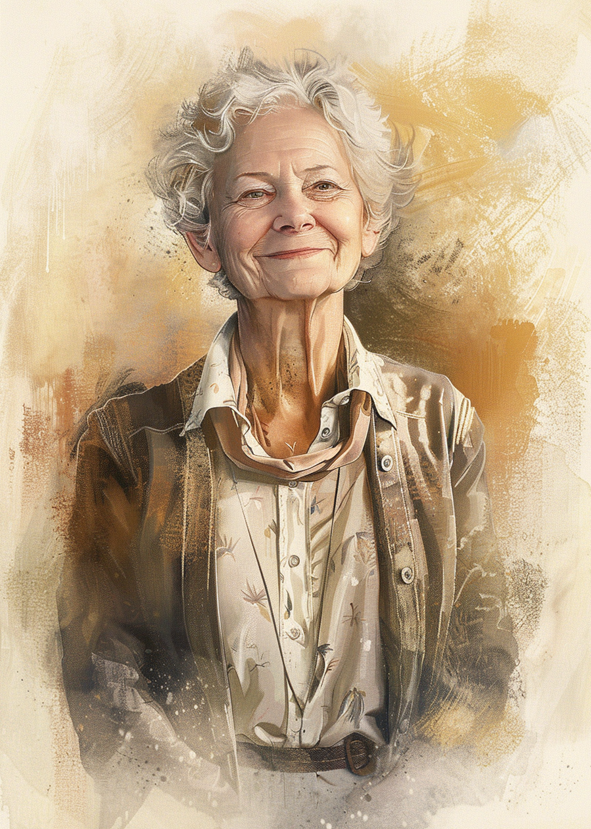 Painted reference test portrait