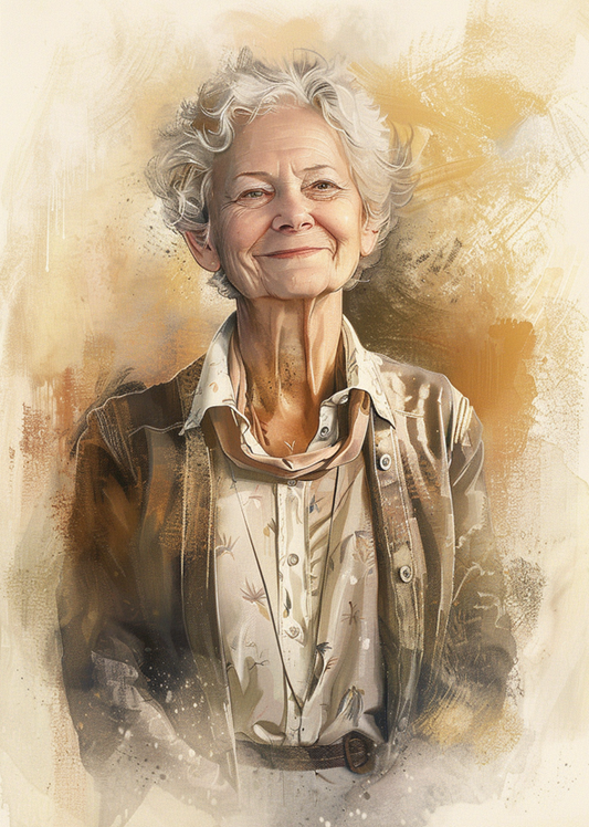 Painted reference test portrait
